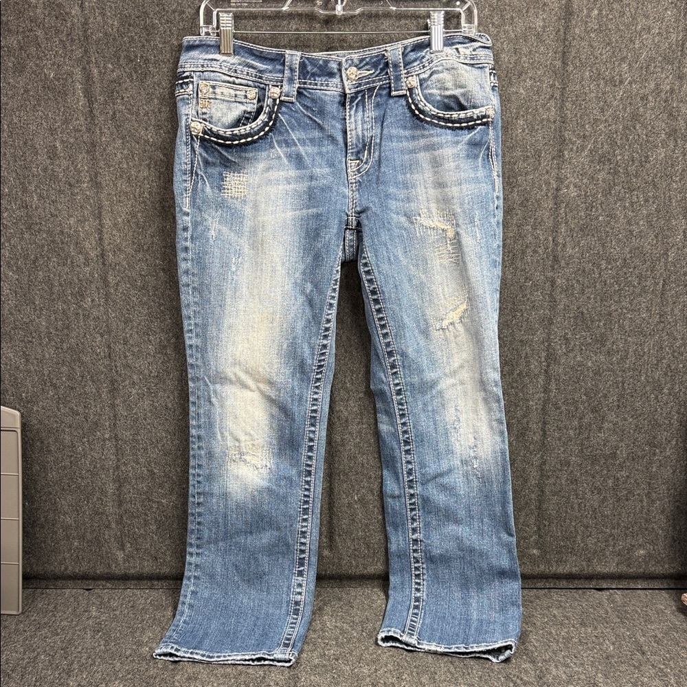 Miss Me Faded Blue Straight Leg Jeans